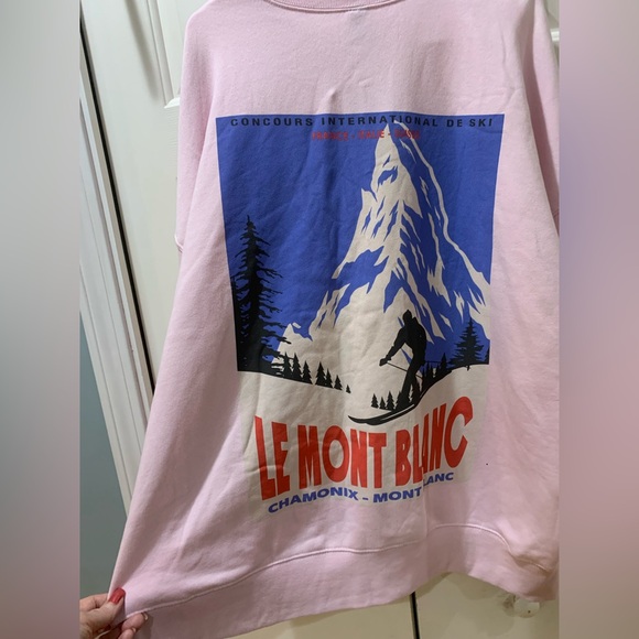 NWT Wild Fable Le Mont Blanc pink crewneck sweatshirt XL - Picture 1 of 6